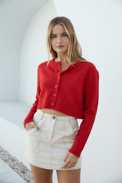 Vesper Long Sleeve Knit Red