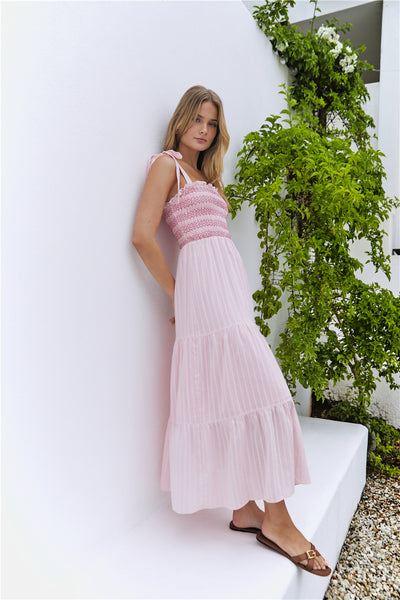 Sweet Whispers Maxi Dress Pink