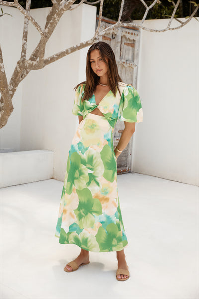 Jungle Adventure Maxi Dress Green