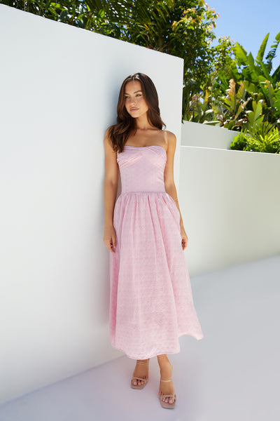 Mimi Moments Strapless Maxi Dress Pink