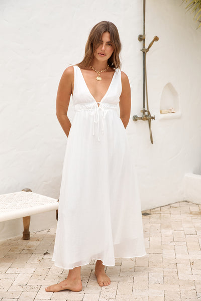 Morning Sun Maxi Dress White