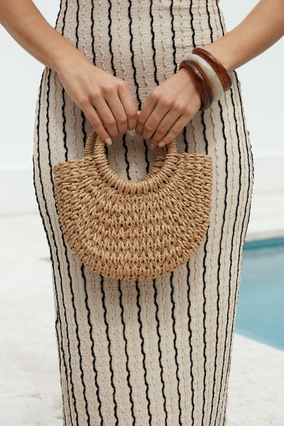 Escape To Explore Woven Bag Natural