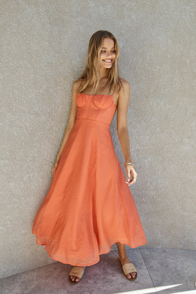 Best Dressed Maxi Dress Orange