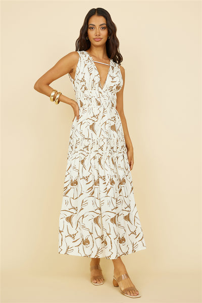 Through the Trees Maxi Dress White