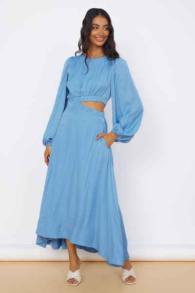 Up All Night Maxi Dress Blue