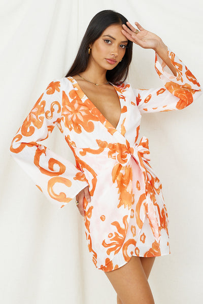 Make It Happen Mini Dress Orange