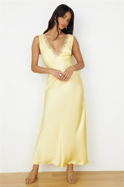 Dreaming Desire Maxi Dress Yellow