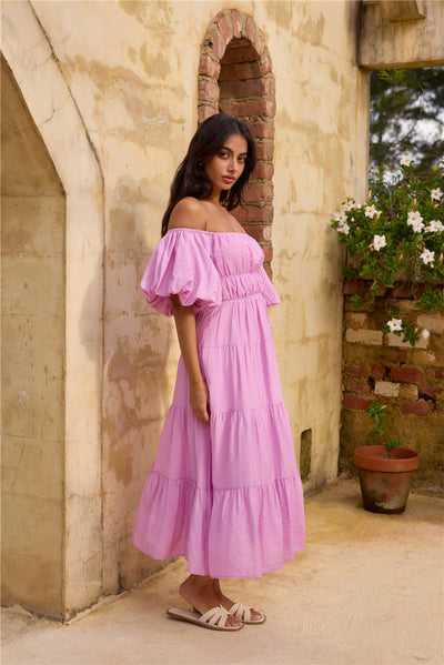 Lush Petal Maxi Dress Pink