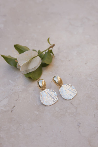 18K Goldplated Sea Shadow Earrings Gold