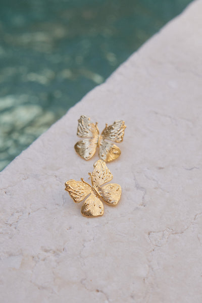 18k Gold Plated Spread Your Wings Earrings Gold