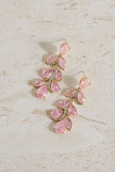 18K Gold Plated Rose Petals Earrings Gold