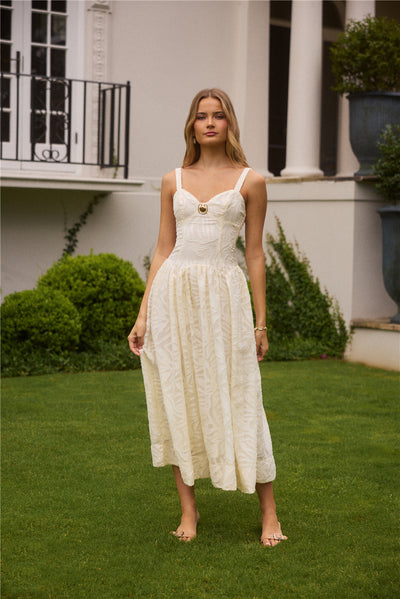 Enchanted Mist Maxi Dress Cream