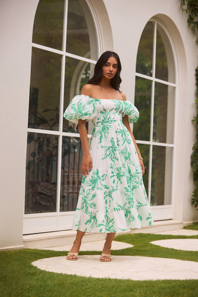 Good Morning Miss Maxi Dress Green