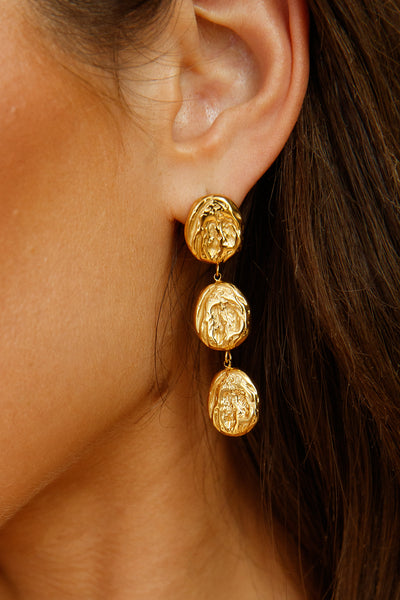 18k Gold Plated Hidden Gold Earrings Gold