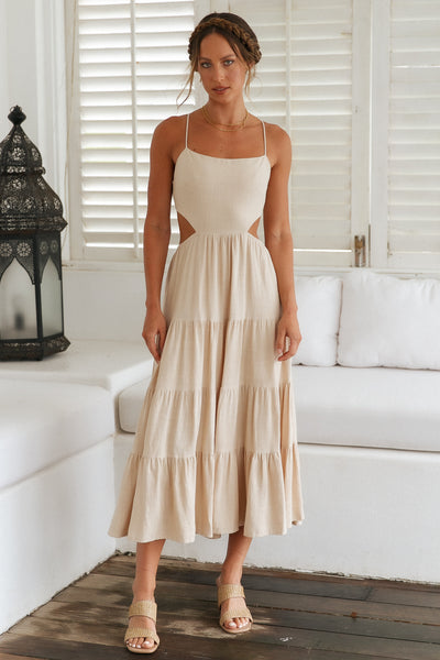 Got The Sun Maxi Dress Beige