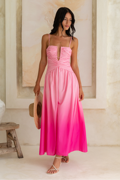 Caramel Latte Maxi Dress Pink