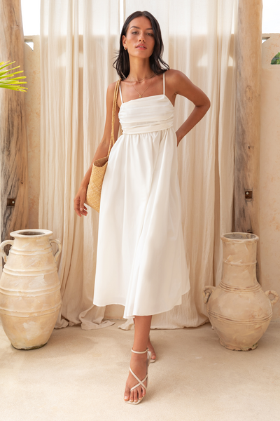 Dreamscapes Midi Dress White