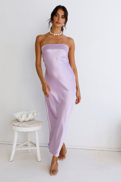 Gleam In Gold Maxi Dress Purple