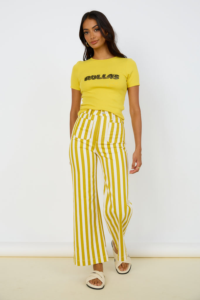 Rollas striped pants outlet