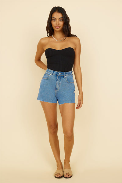 ABRAND A Venice Shorts Mid Vintage Blue