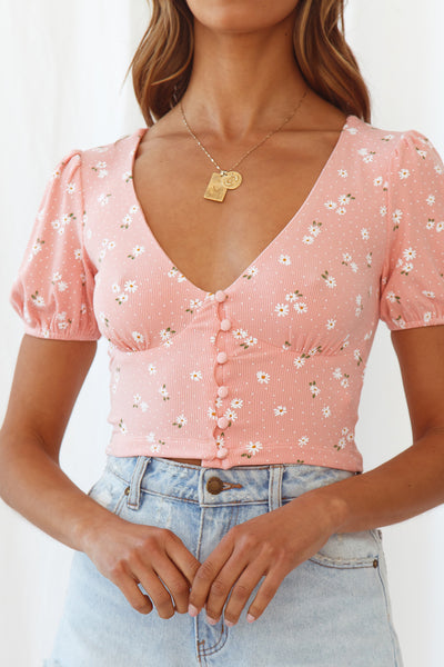 Catching Sunlight Crop Top Pink